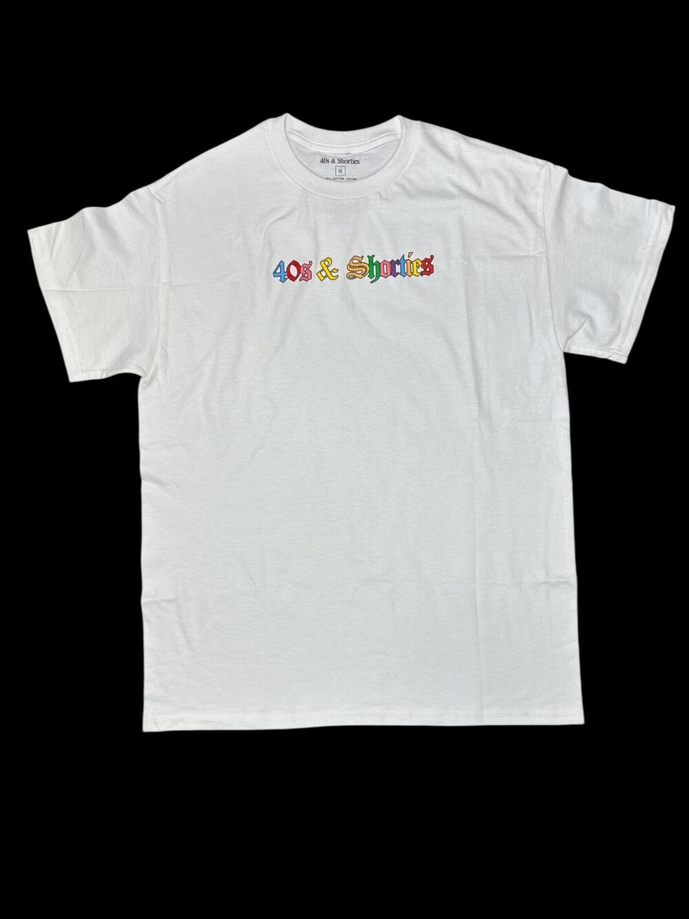 40s & Shorties T-Shirt Mens Size Medium White Short Sleeve Graphic Tee